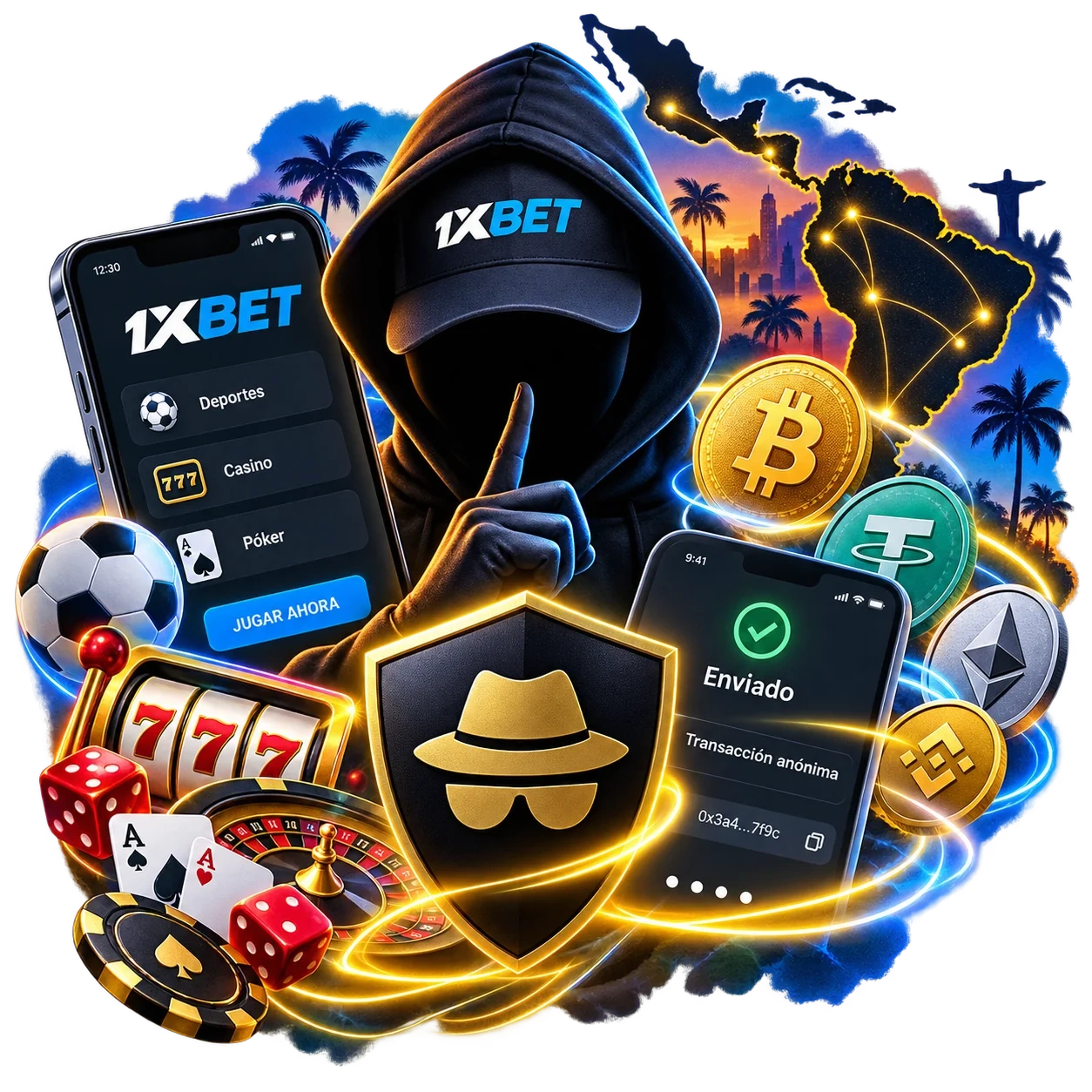 1xBet Agente Secreto: operaciones anónimas con MobCash, depósitos y retiros en América Latina